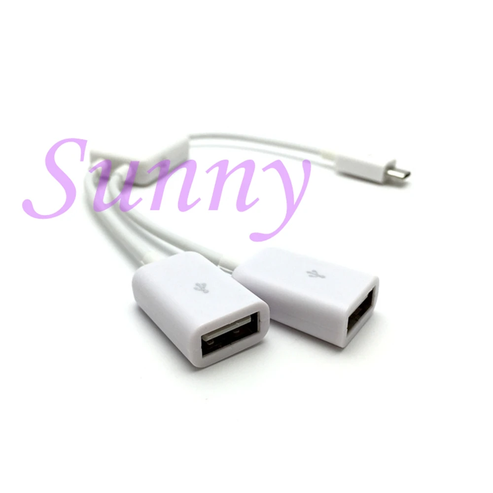 Микро USB кабель с переходником типа папа на 2 порта мама поддержкой OTG|usb male cable|usb a
