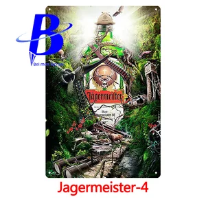 Алкогольный напиток Jagermeister постер с головой оленя Классическая Настенная