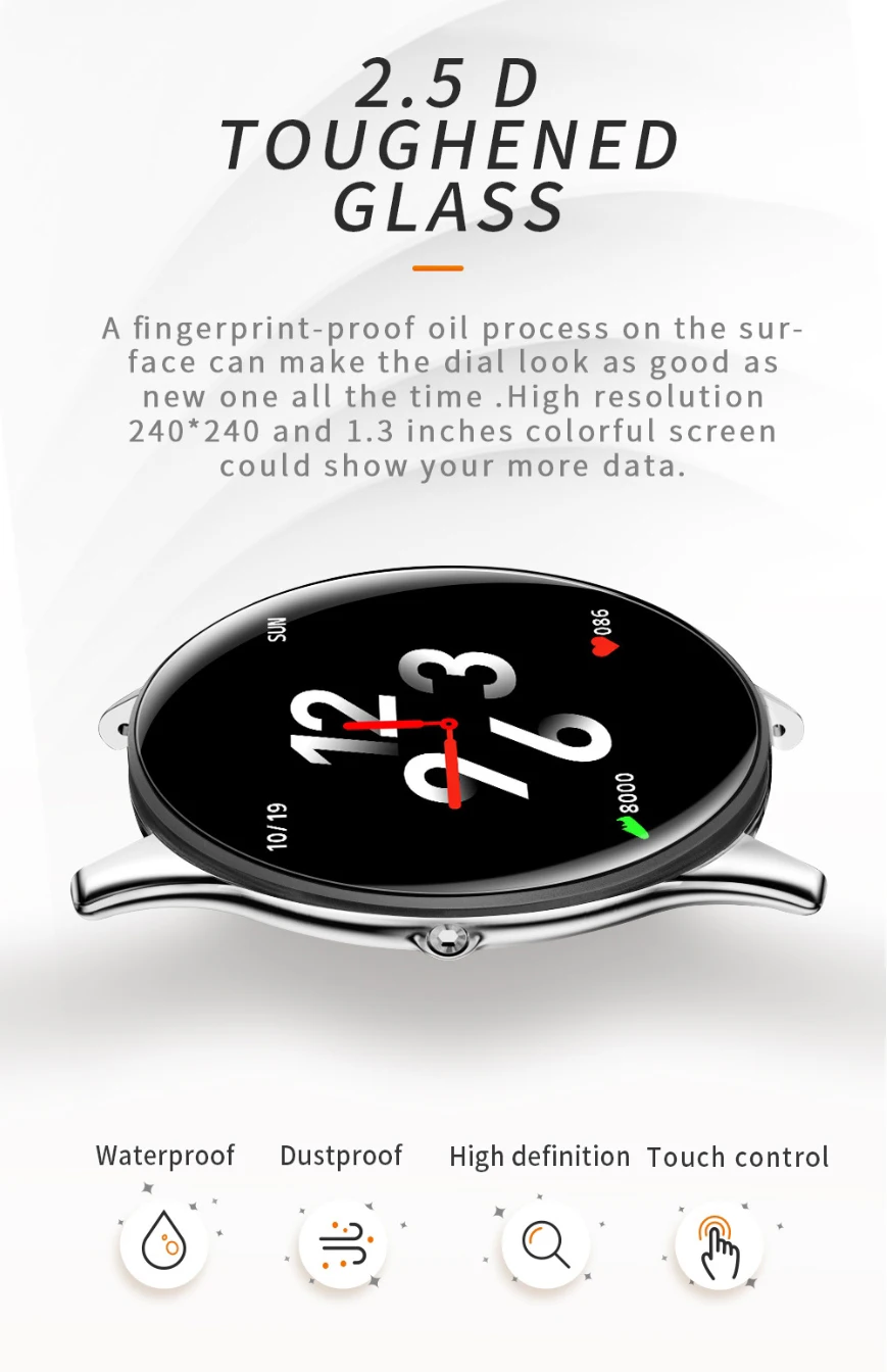 SN58 1.3 inch color screen smart watch heart rate blood pressure sleep health monitoring Bluetooth sports bracelet gift | Электроника