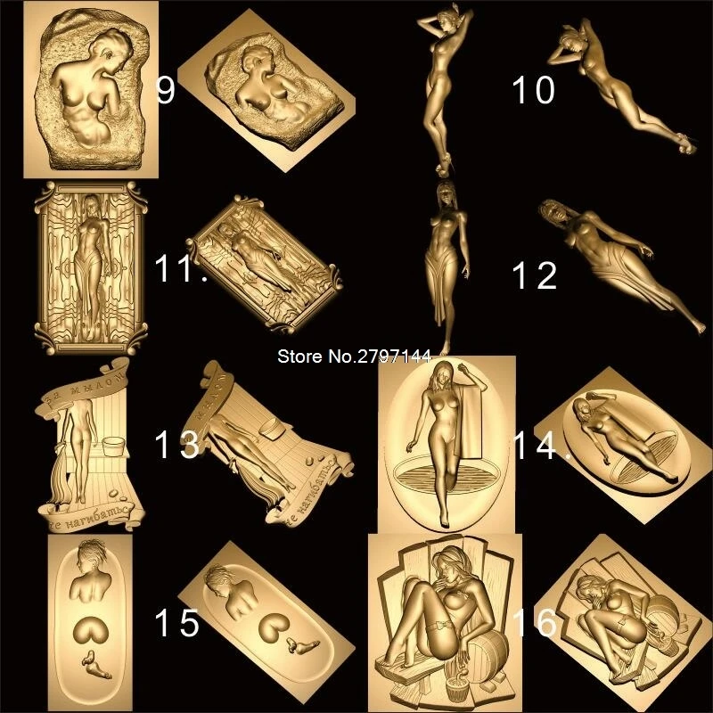 23 шт. дверь в ванную комнату сексуальная женщина 3D STL модель для резной фигуры cnc машина распятие модель для ЧПУ маршрутизатор гравер ArtCam