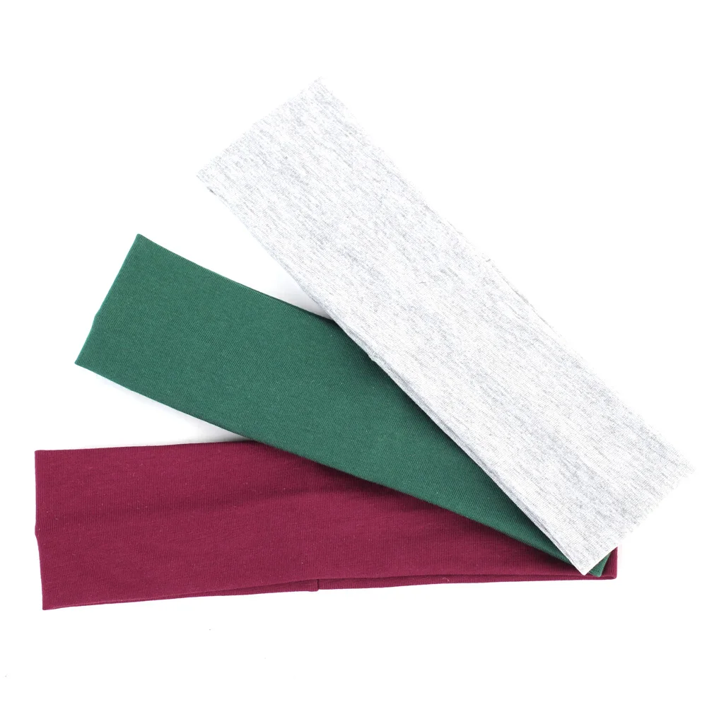 Повязка на голову Geebro для мальчиков и девочек однотонная эластичная плоская