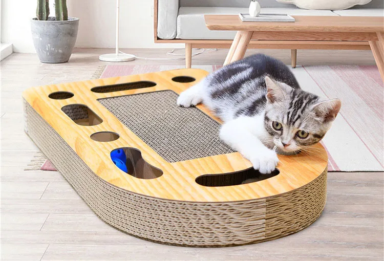 Игрушки для кошек Домашний Деревянный прекрасная форма уха кошка Охота игрушка Интерактивная 3/5 с круглыми царапин Алмазная вышивка "Кошки Играют" игрушка продукция для домашних животных