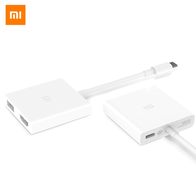 Оригинальный Многофункциональный конвертер Xiaomi адаптер 4K 1080P HDTV USB 3 0 PD2.0 для Macbook