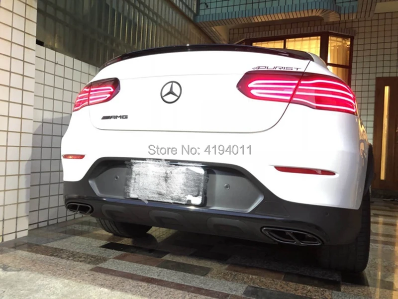 Для Benz GLC C e-класс C207 купе- W212 W213 CLA W205 X253 C180 C200 Сталь глушитель выхлопную трубу, глушитель труб