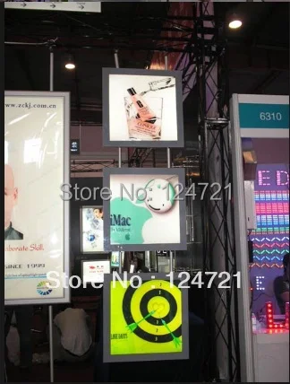 Store window display hanging led light box advertising poster wall mount a2 size for profile aluminium