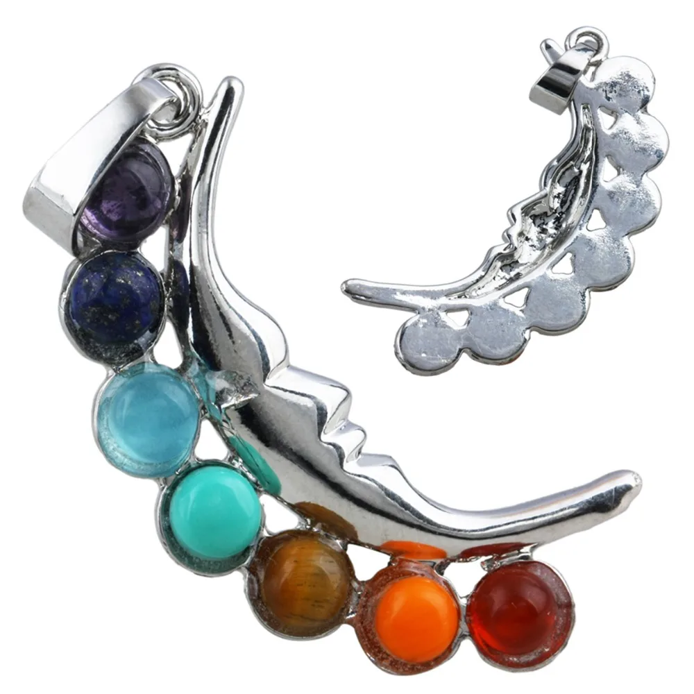 Подвеска SUNYIK с 7 камнями в виде множества чакр подвеска полумесяца ювелирные