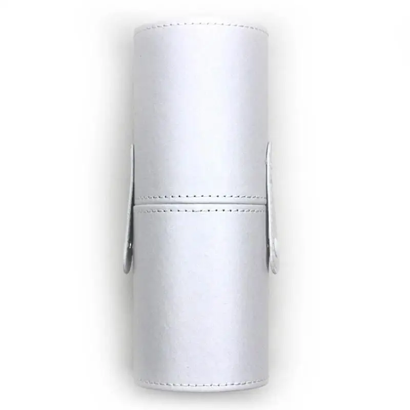 white ELECOOL из искусственной кожи держатель для хранения макияжа Органайзер коробка для кисти для макияжа Ручка Косметическая чаша чехол коробка 15 типов - Цвет: white