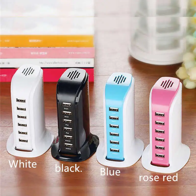 

6 USB Chargers 30W Mobile Phone Charging Socket Travel Wall Power Adapter Universal 6 Ports EU UK US AU To usb Conversion socket
