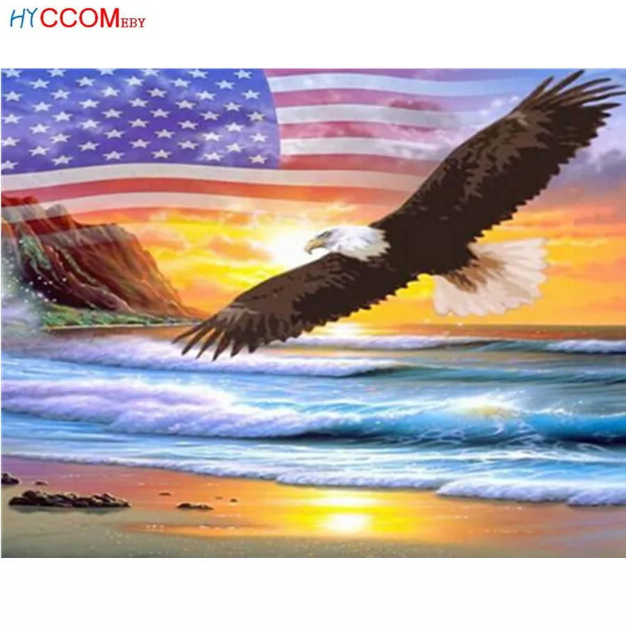 5d Вышивка мозаика Снежная гора Алмазная картина с изображением волка Сделай Сам