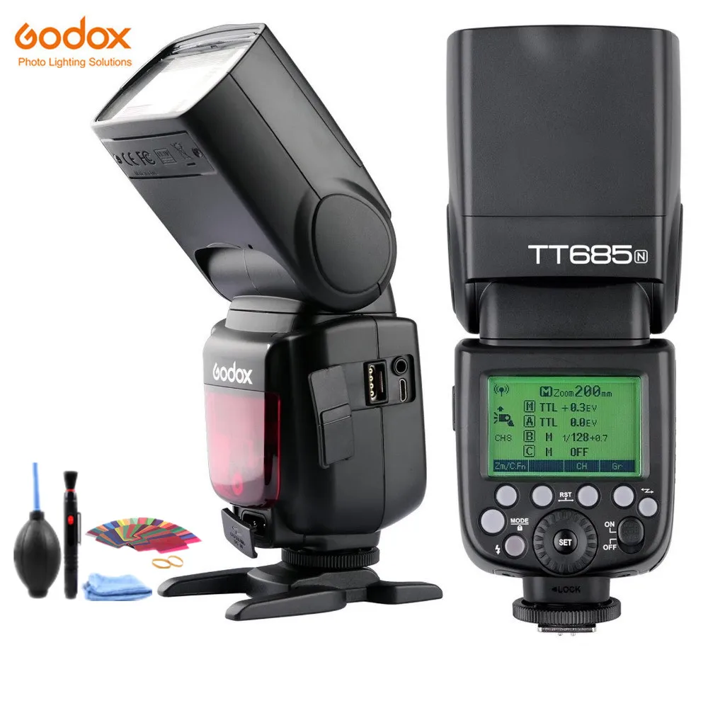 Беспроводная радиосистема GODOX TT685N i TTL 2 4G Master Slave Flash светильник Speedlite для Nikon D7100 D7000