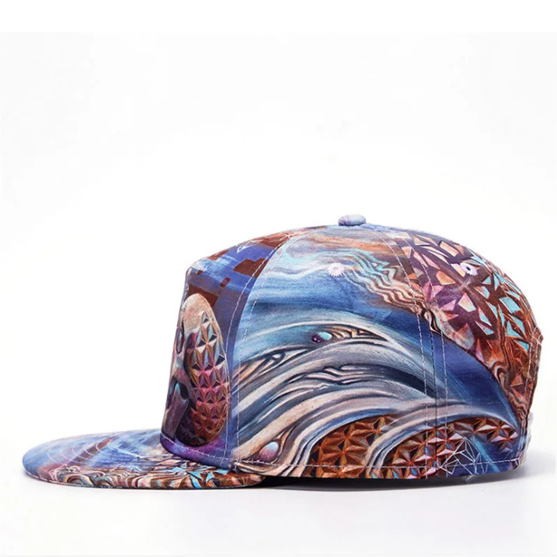 Новые крутые 3D бейсболки с принтом черепа унисекс хип-хоп кепки повседневная