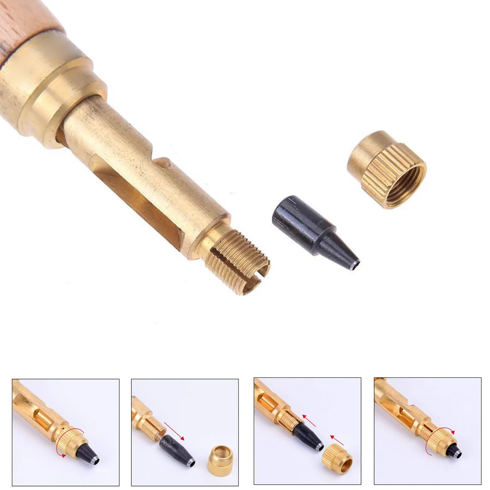Belt Screw Auto Leather Tool Sewing Noise Reduction Craft Book Drill Removable Hole Punch With 6 Size Tip 1.5-4mm | Дом и сад