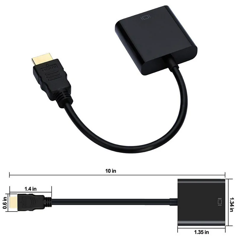 Новый горячий HDMI к VGA адаптер папа Famale конвертер 1080P для ПК ноутбука планшета NV99 |