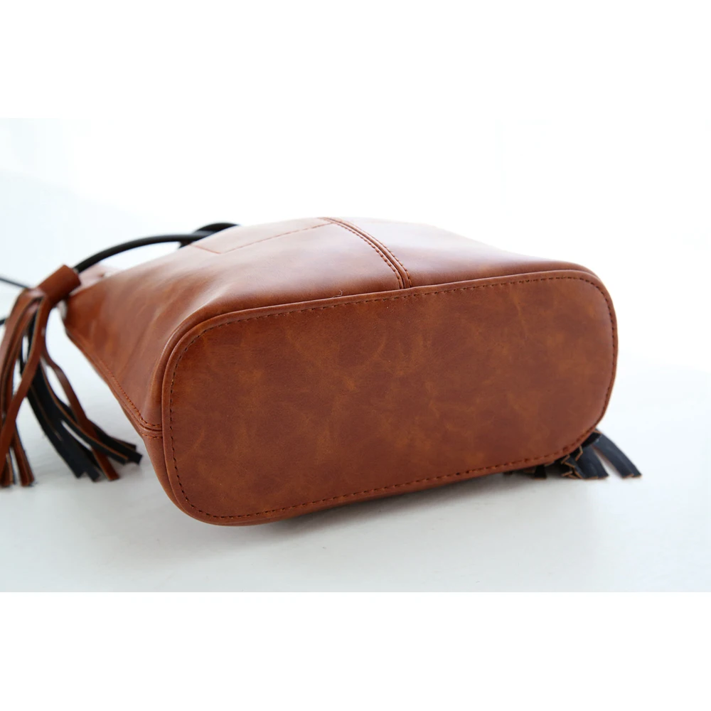 Loshaka кисточкой ведро для женщин курьерские Сумки Слинг Сумка строка повседневное