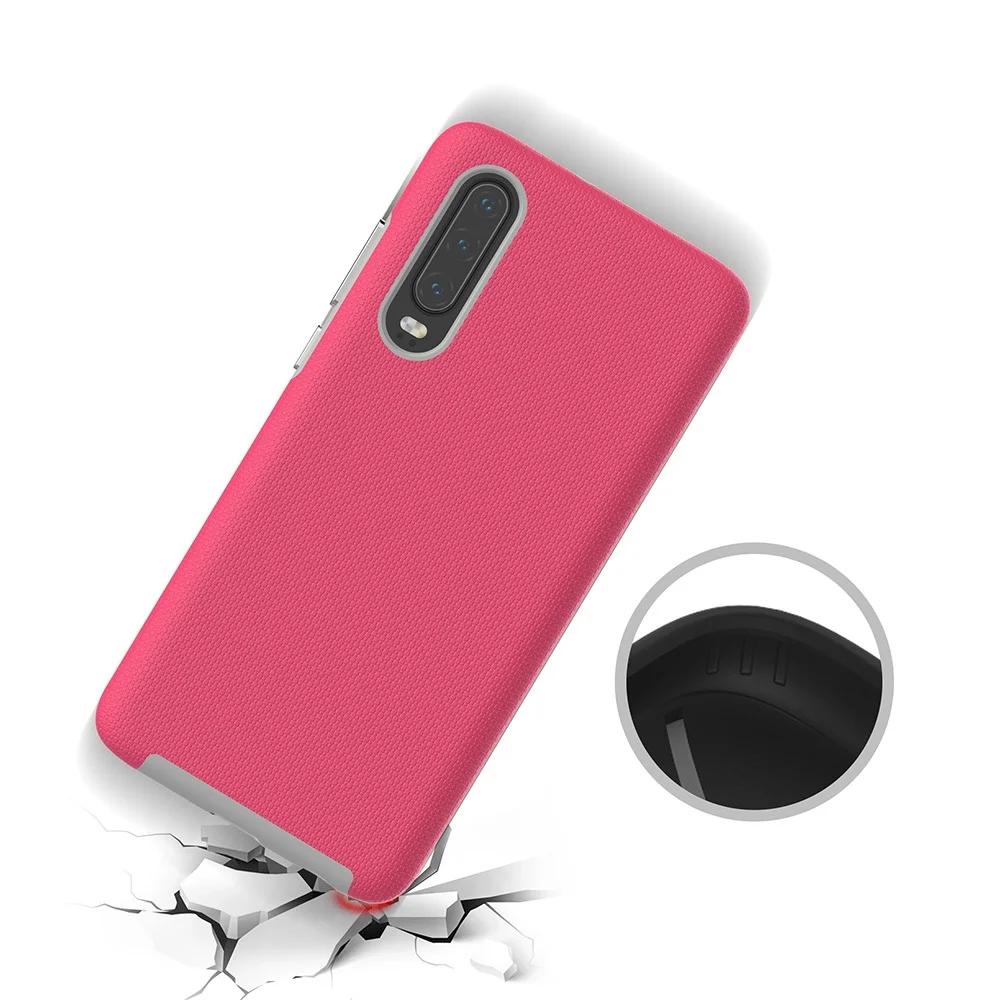 Для huawei P30 Pro Чехол P20 Lite армированный ТПУ+ PC двухслойный противоударный чехол для телефона Nova 4e 3e Силиконовый прочный нескользящий чехол