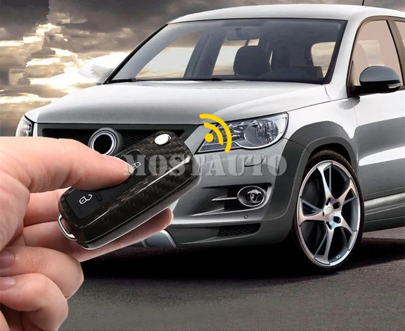 Для VW Golf 7 поло Touareg Tiguan Passat углеродного волокна автомобиль оболочка для Smart ключа чехол 2 шт