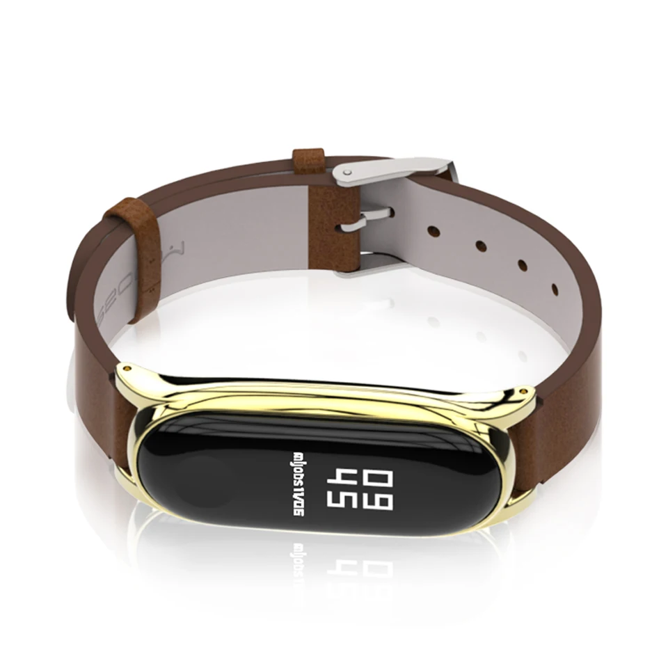 Ремешок из ПУ кожи для Mi Band 5 6 браслет на запястье Xiaomi 4 3 умные