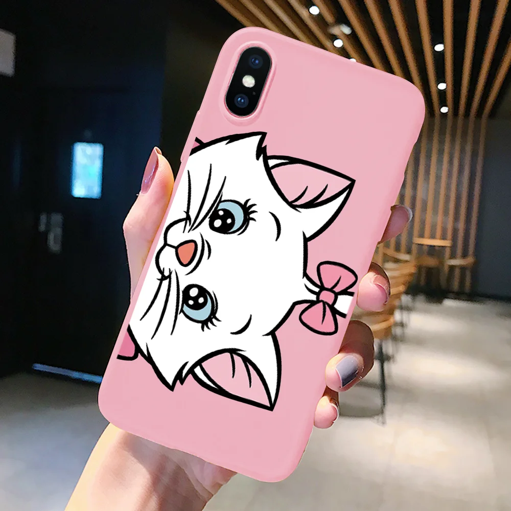hbhdjmao Милое розовое платье с принтом "кошечка Мари" для samsung S10e чехол A70 A50 S7 край S8 S9 плюс J4 J6 A6 Note 8 9 силиконовый чехол для samsung A7 A9 - Цвет: hbhdjmao