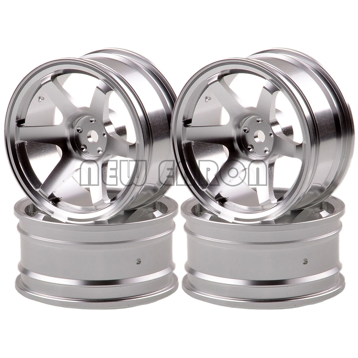 NEW ENRON 4PCS Aluminum Metal 6 Spoke Wheel Rims Hub For RC Cars 1/10 On-Road Drift Sakura HSP Tamiya HPI Kyosho RedCat SAKURA | Игрушки и