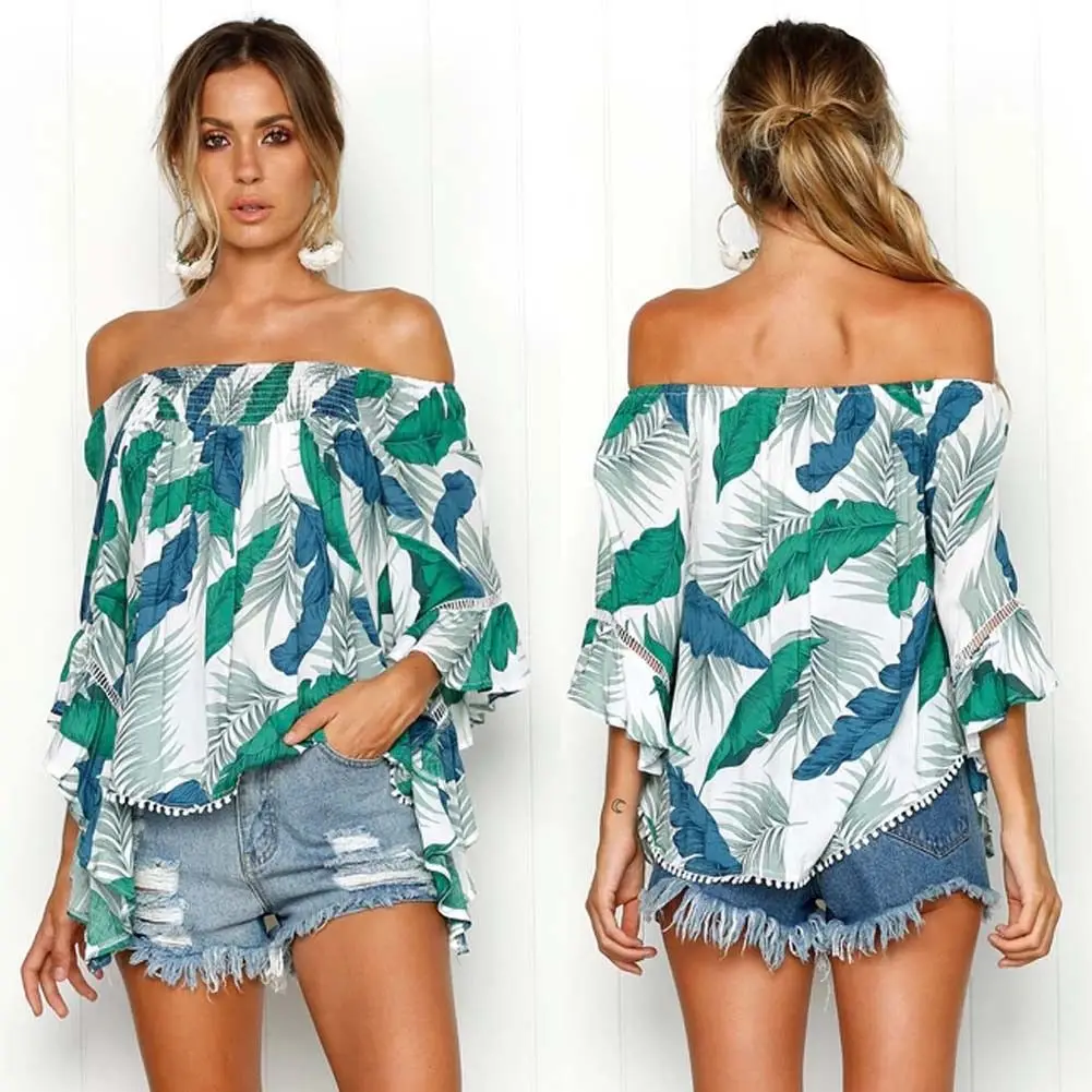 Женские повседневные женские свободные блузки с длинным рукавом топы открытыми