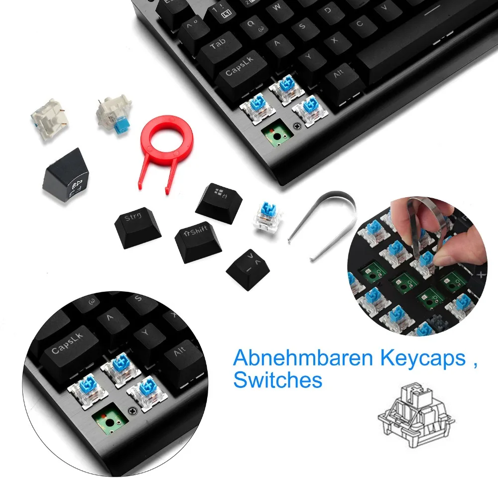 Механическая игровая клавиатура Z77 UK Layout TKL RGB со светодиодной подсветкой, игровая клавиатура с защитой от привидения, 88 клавиш, синие переключатели