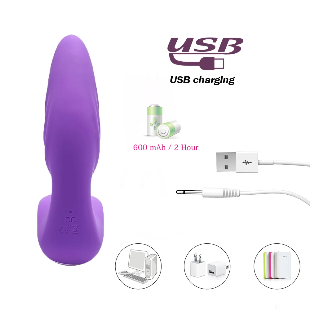 Массажер простаты Анальная пробка фаллоимитатор вибратор Стимулятор точки G