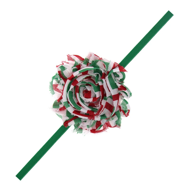 Naturalwell Newborn Shabby Flower Hair Band Chiffon Headband Ribbon Elastic Baby Girl Accessories Christmas Gift 1pc HB462 | Детская