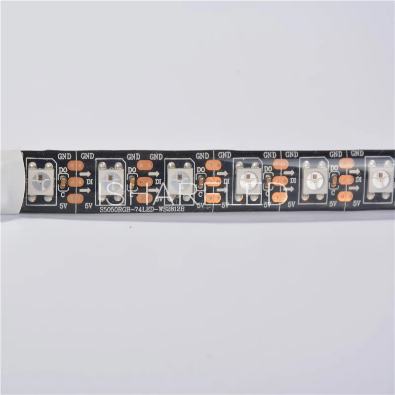 Светодиодная лента SK6812 5 м 74 светодиода/м RGB 5050 WS2812B черная/белая