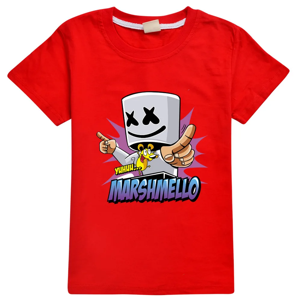 Modis dj marshmello/Детские футболки одежда с капюшоном новый детский летний топ черного