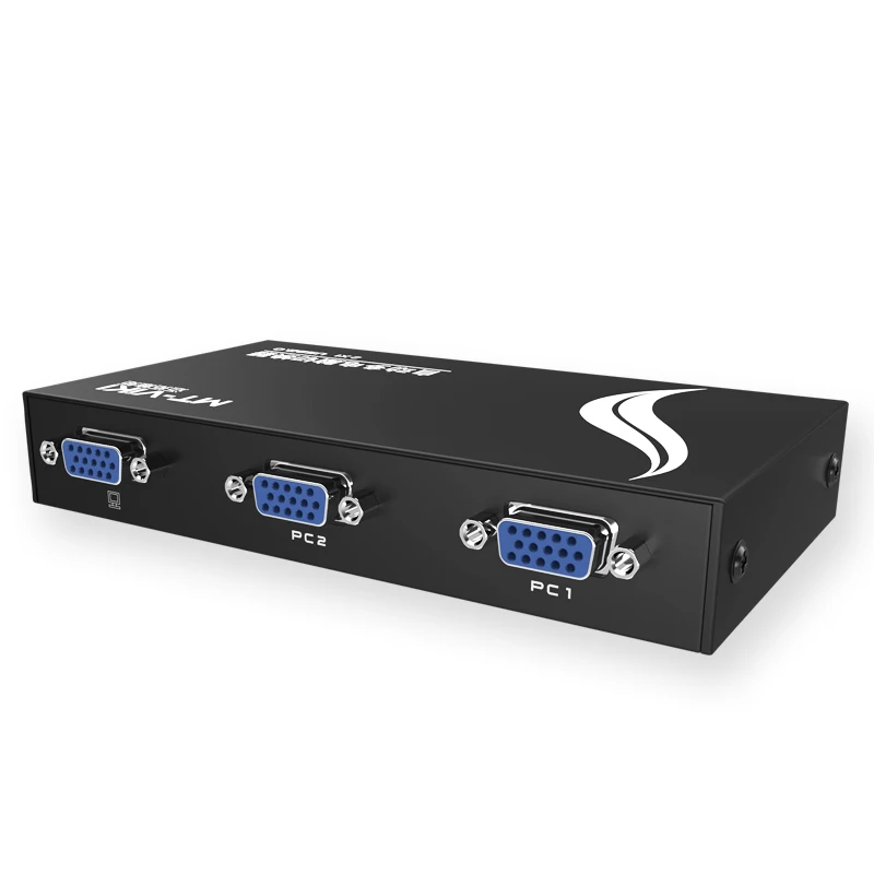 MT Viki 2 порта Авто VGA USB KVM переключатель Hotkey выбор с оригинальными кабелями