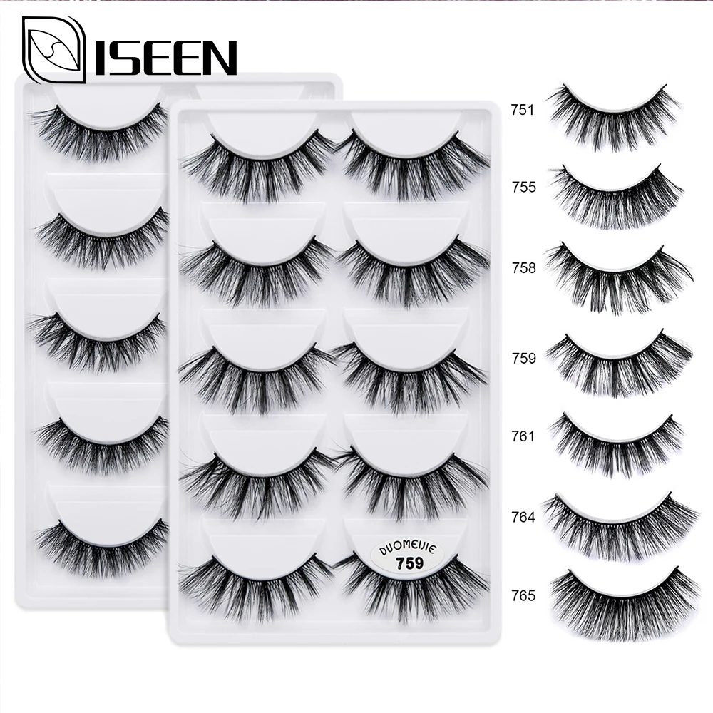 5 пар накладных ресниц норковые ресницы Макияж 3d макияж для Наращивание