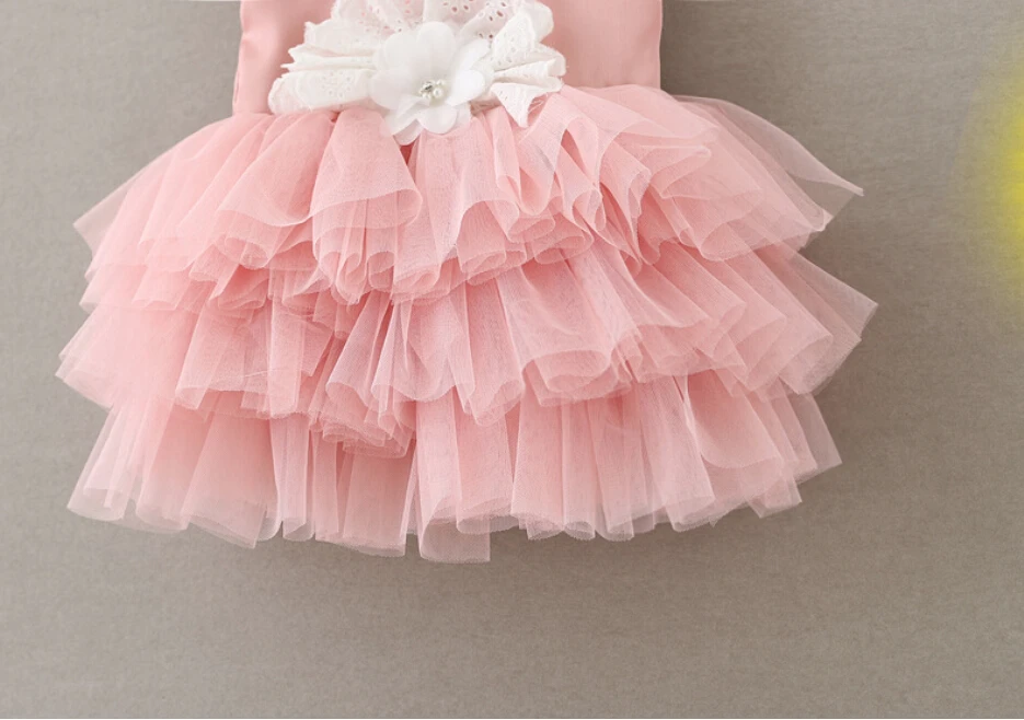 Новые детские детское кружевное платье с цветочным рисунком нарядные платья