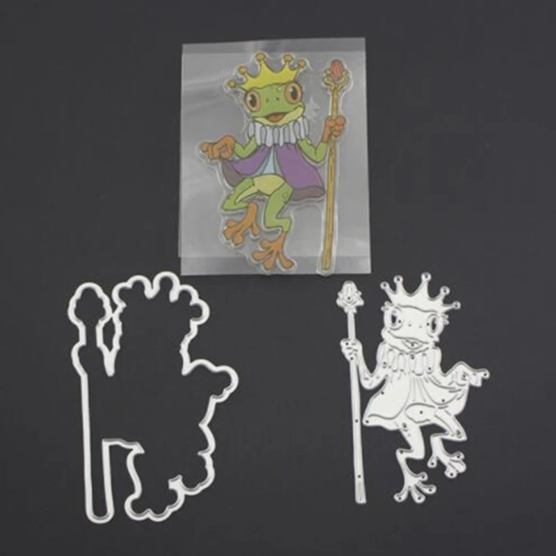 

SCD476 Frog Metal Cutting Dies For Scrapbooking Stencils DIY Album Cards Decoration Embossing Folder Die Cuts Clear Stamps Tool