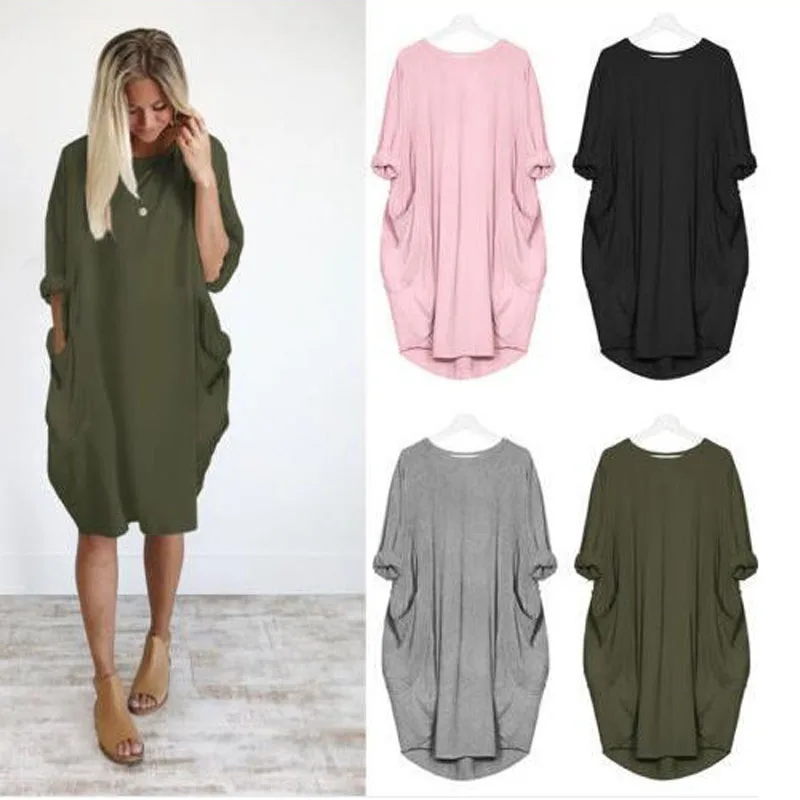 

Autumn Long Sleeve Casual Loose Dress Maternity Clothes For Pregnant Women Vestidos Lady Dress Pregnancy Dresses ropa maternal