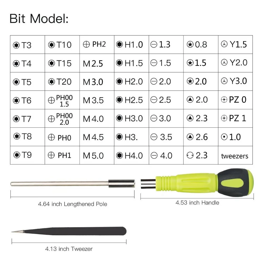 

UNeeful 53 in 1 Magnetic Precision Screwdriver Set Kit Torx ,Screwdriver Repair Hand Tools kits tornavida seti For PC,Smartphone