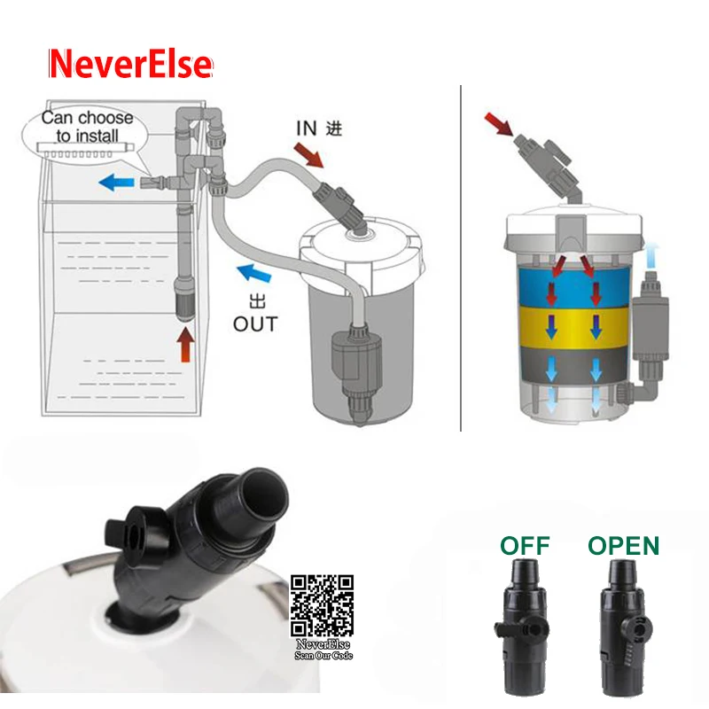 Аквариумный фильтр внешний бесшумный для аквариума 6 Вт водяной насос