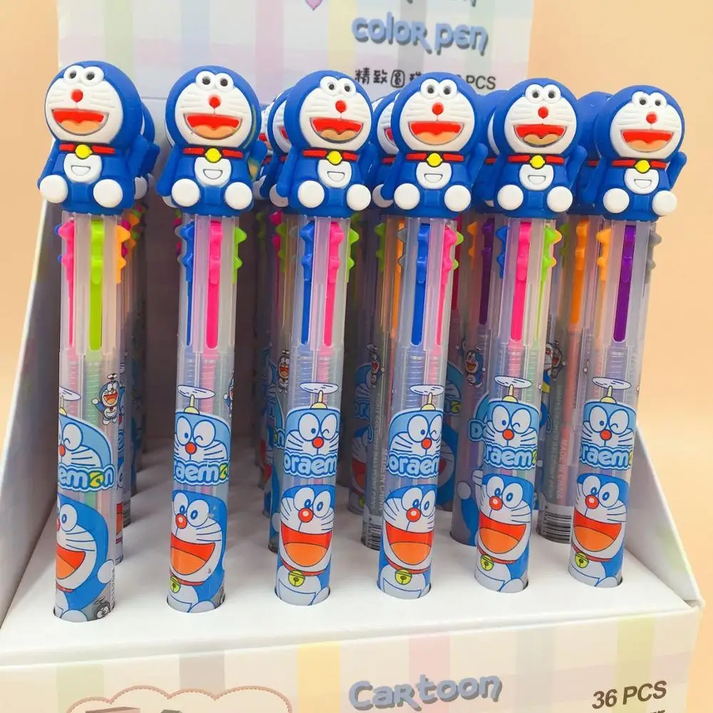 Шариковая ручка Doraemon 6 видов цветов 36 шт./лот шариковая с мультяшными животными