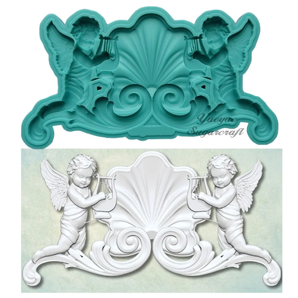 Yueyue силиконовая форма в виде ангела для малышей помадки инструменты украшения