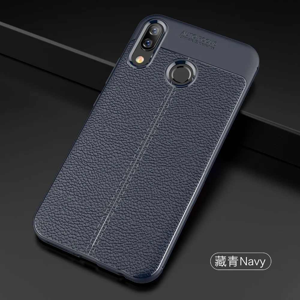 Чехол для Lenovo Z5 противоударный Гибридный бронированный кожаный текстурный