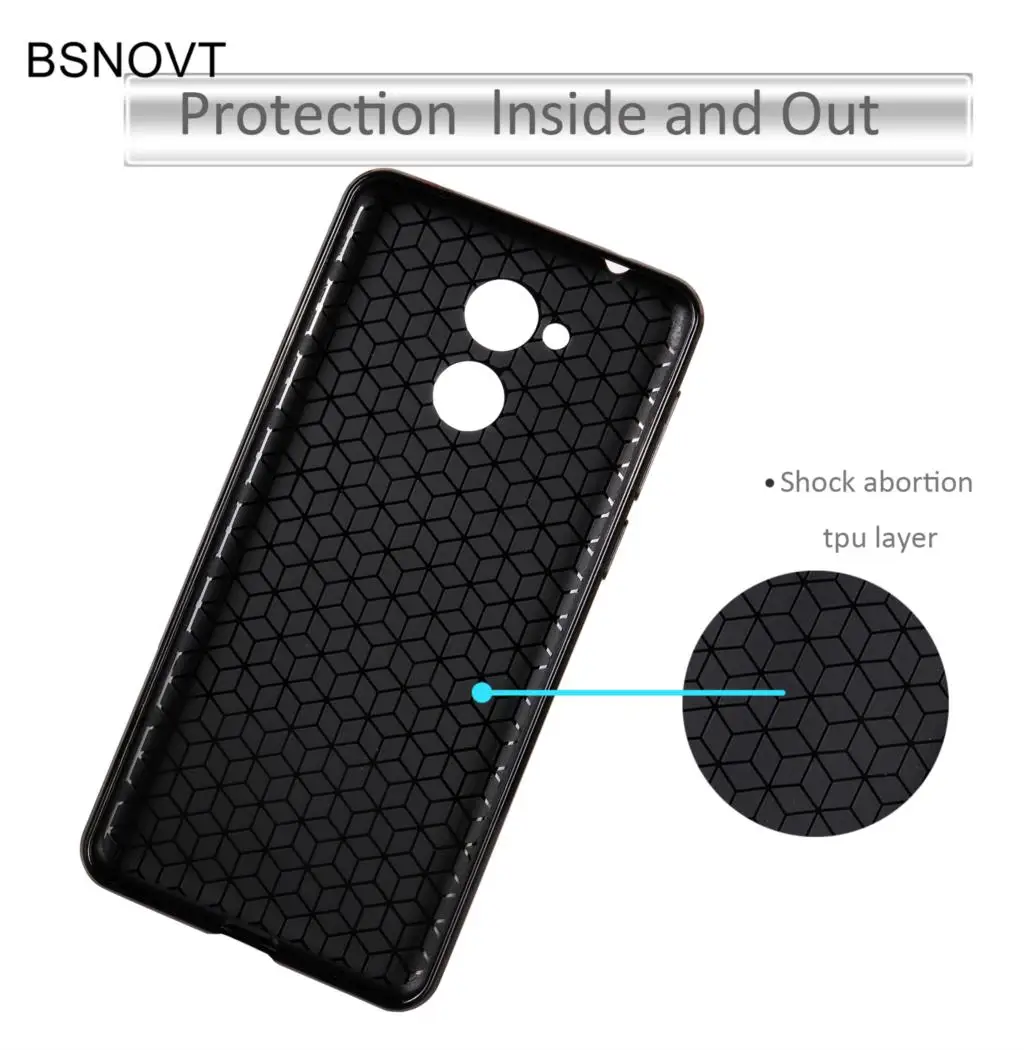 Huawei P9 Lite Smart Case Soft Carbon fiber Slim TPUPhone For Cover Honor 6C / Nova Enjoy 6S |