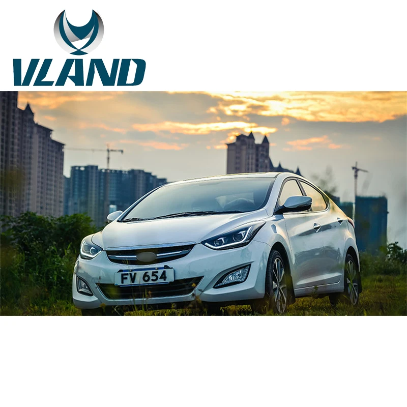 VLAND завод для автомобильных головных ламп Elantra светодиодный светильник с DRL 2011 2012