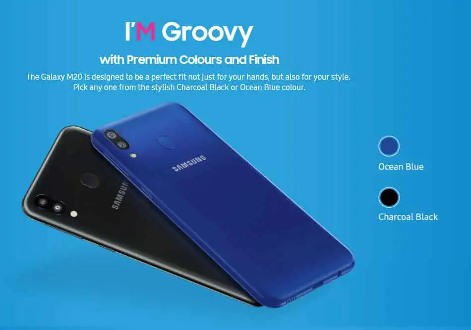 Мобильный телефон samsung Galaxy M20 M205F-DS LTE, 3 Гб ОЗУ, 32 Гб ПЗУ, Восьмиядерный процессор Exynos 7904, Android 8,1, двойная задняя камера, смартфон