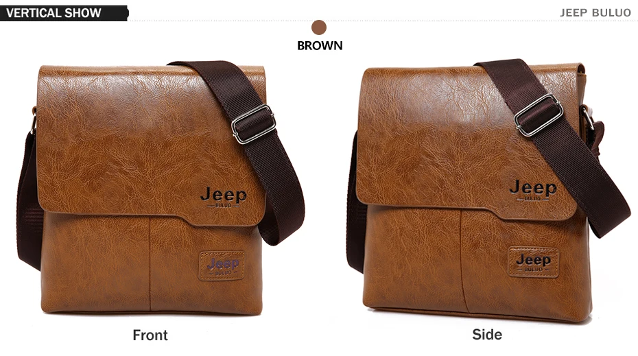 Мужская сумка-тоут, набор JEEP BULUO, известный бренд, новая модная мужская кожаная сумка-мессенджер, мужская сумка через плечо, деловые сумки для мужчин