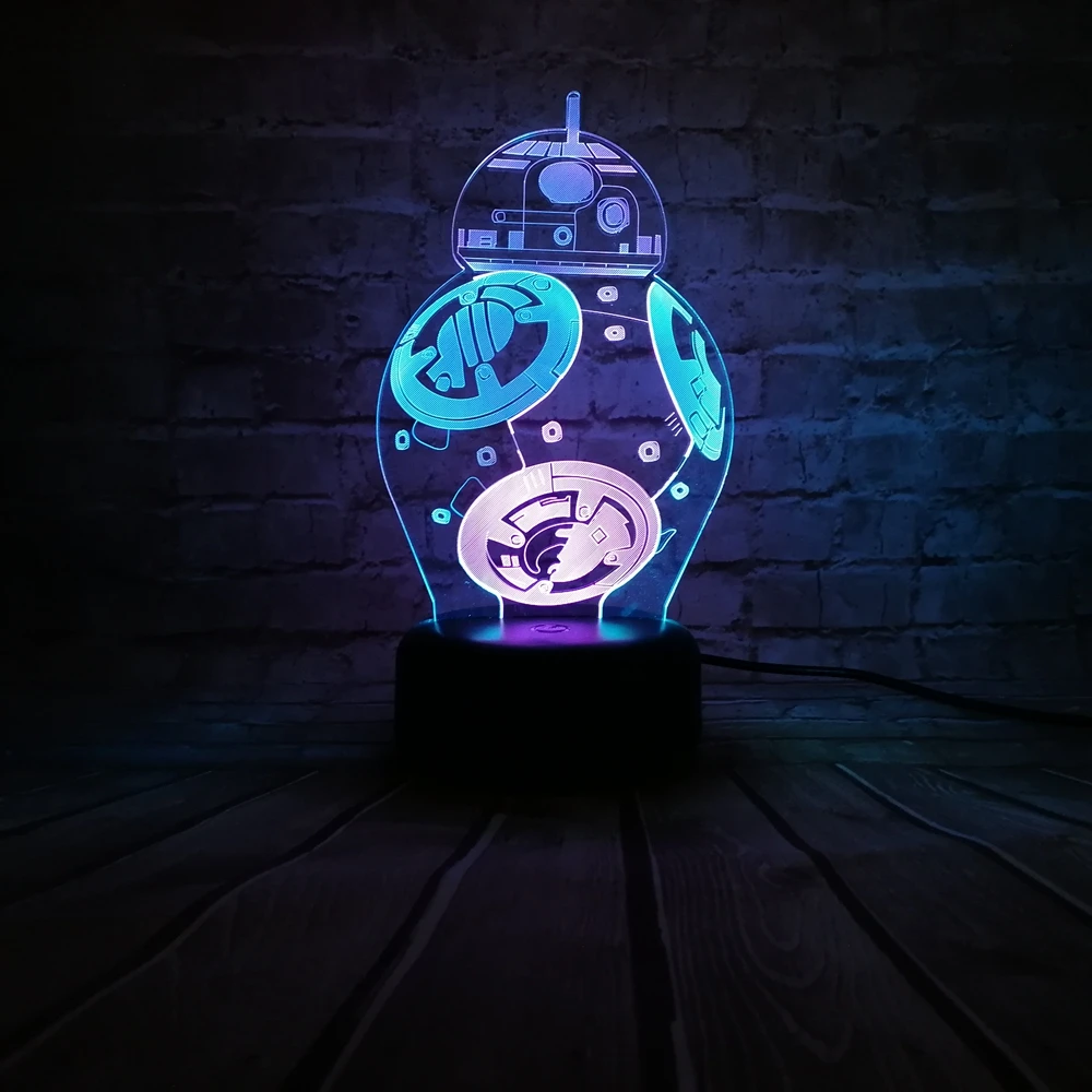 Творческий смешанный цвет Звездные войны сопротивление фигурам BB 8 ночной