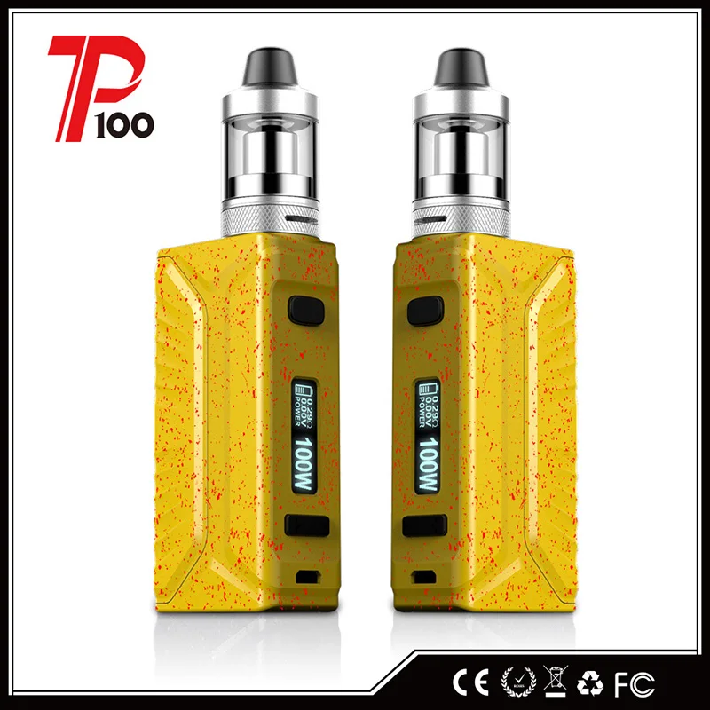 Original GTRS P100 Starter Kit 5 colors ecigarette with 100W Box Mod 2.5ML Tank Atomizer power by 1Pc 18650 battery | Электроника