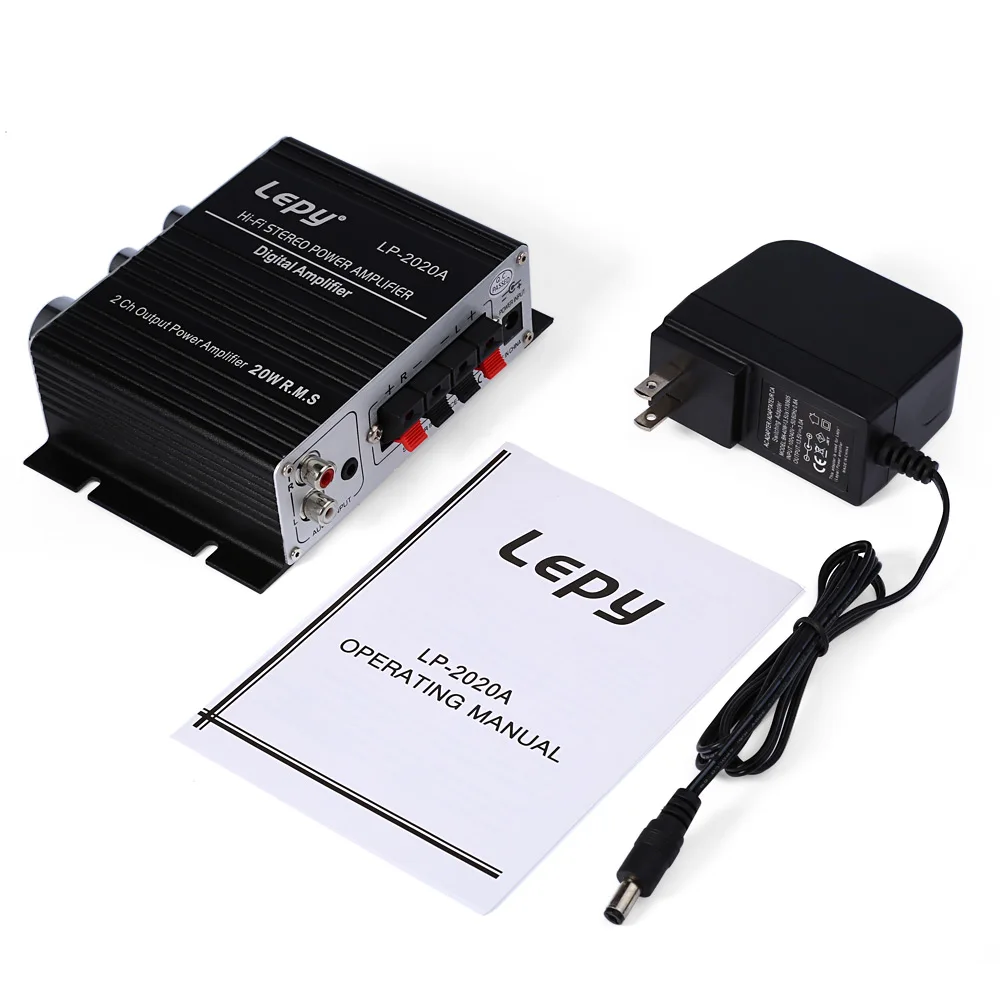 Оригинальный Lepy LP 2020A HiFi Стерео Усилители мощности алюминиевый корпус 20 Гц кГц