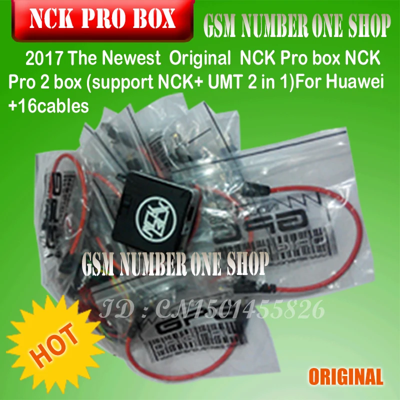 100% оригинальная NCK Pro коробка 2 (поддержка box + UMT в 1) для Huawei 16 кабелей Бесплатная