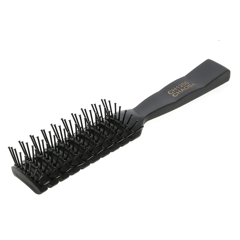 Black With Hair Массажная расческа для волос, расческа для волос, нейлоновая щетина, Женская влажная кудрявая расческа для волос, для салона, парикмахерские инструменты для укладки - Цвет: Black With Hair
