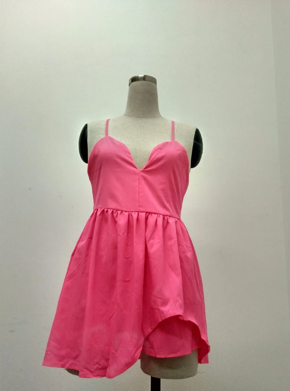 Сексуальная комбинезон женщин глубокий v подтяжки чистый цвет комбинезоны