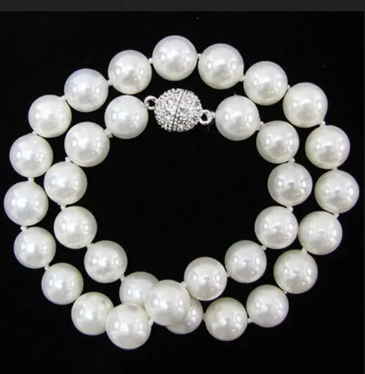 AAA 10 мм подлинное белое Южное море Жемчужное ожерелье 18''|necklace a|pearl necklaceshell pearl |